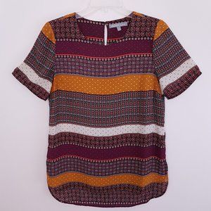 Daniel Rainn Tunic Top Blouse, Short Sleeve